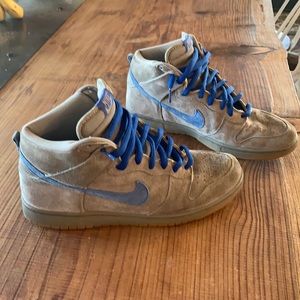 Nike Dunk High Grey/Blue Suede